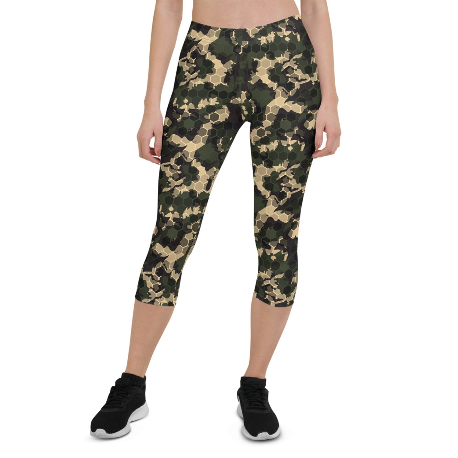 Womens Army Camo Capri Leggings with Honeycombs – Found By Me - Everyday  Clothing & Accessories