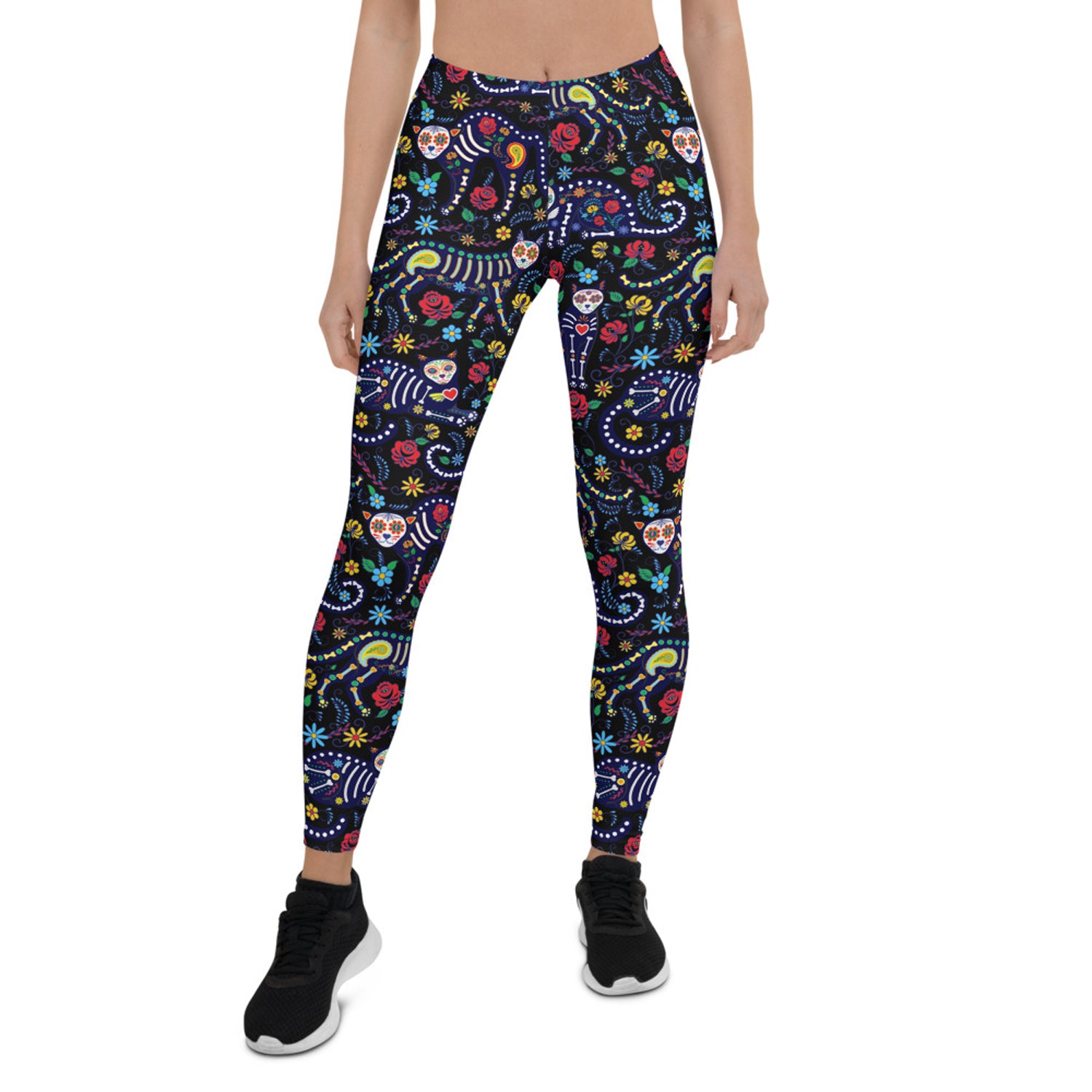 Womens Sugar Skull Cat Leggings – Found By Me - Everyday Clothing &  Accessories