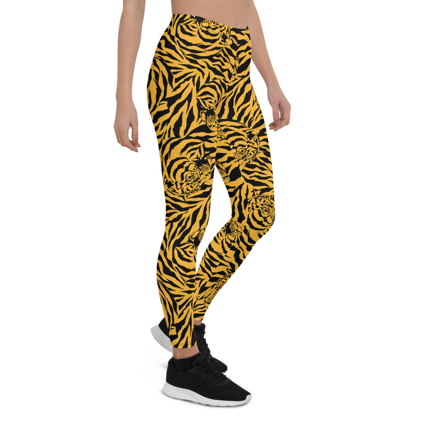Yellow Tiger Leggings for Women