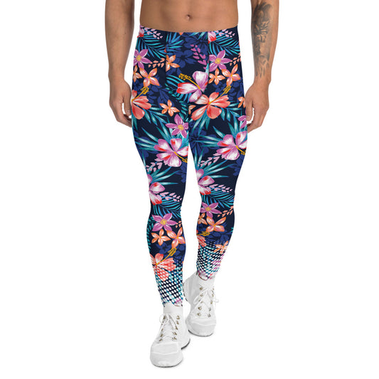 Hawaii Surf Leggings for Men with Fade White