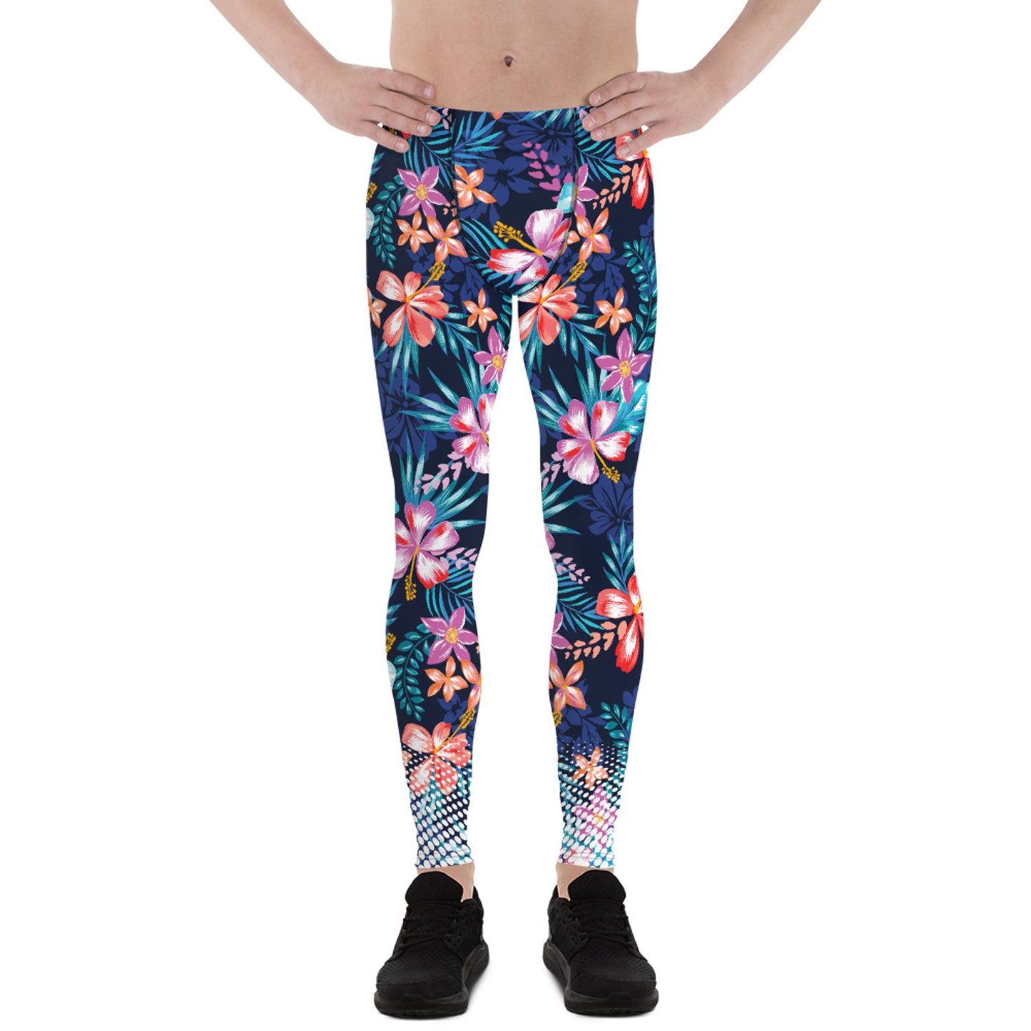 Hawaii Surf Leggings for Men with Fade White