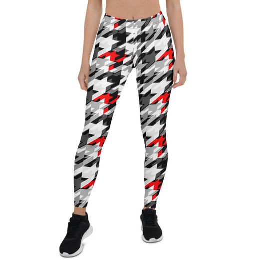 Womens Sports Houndstooth Leggings