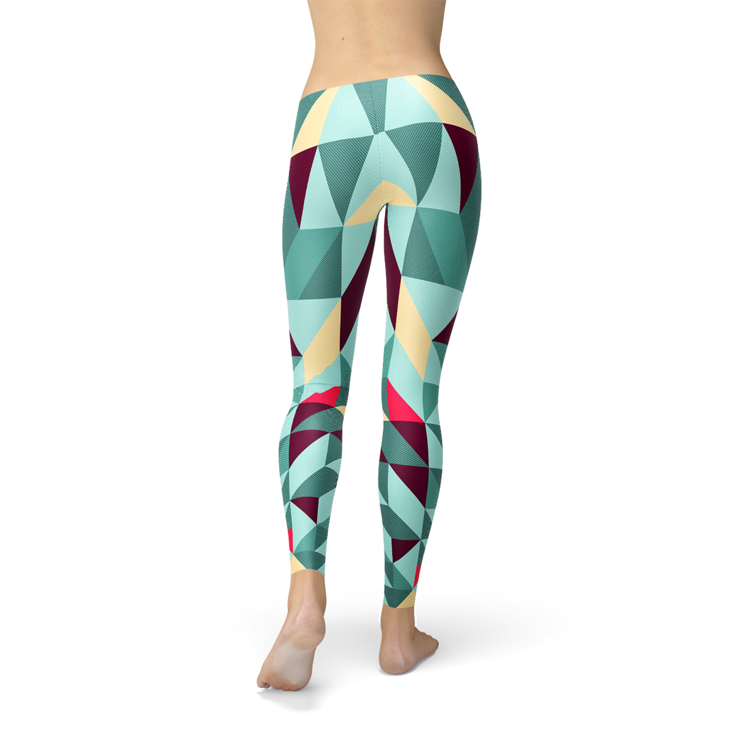 Womens Leggings w/ Colorful Accessories By - Everyday – Found Geometric Me & Clothing Triangles