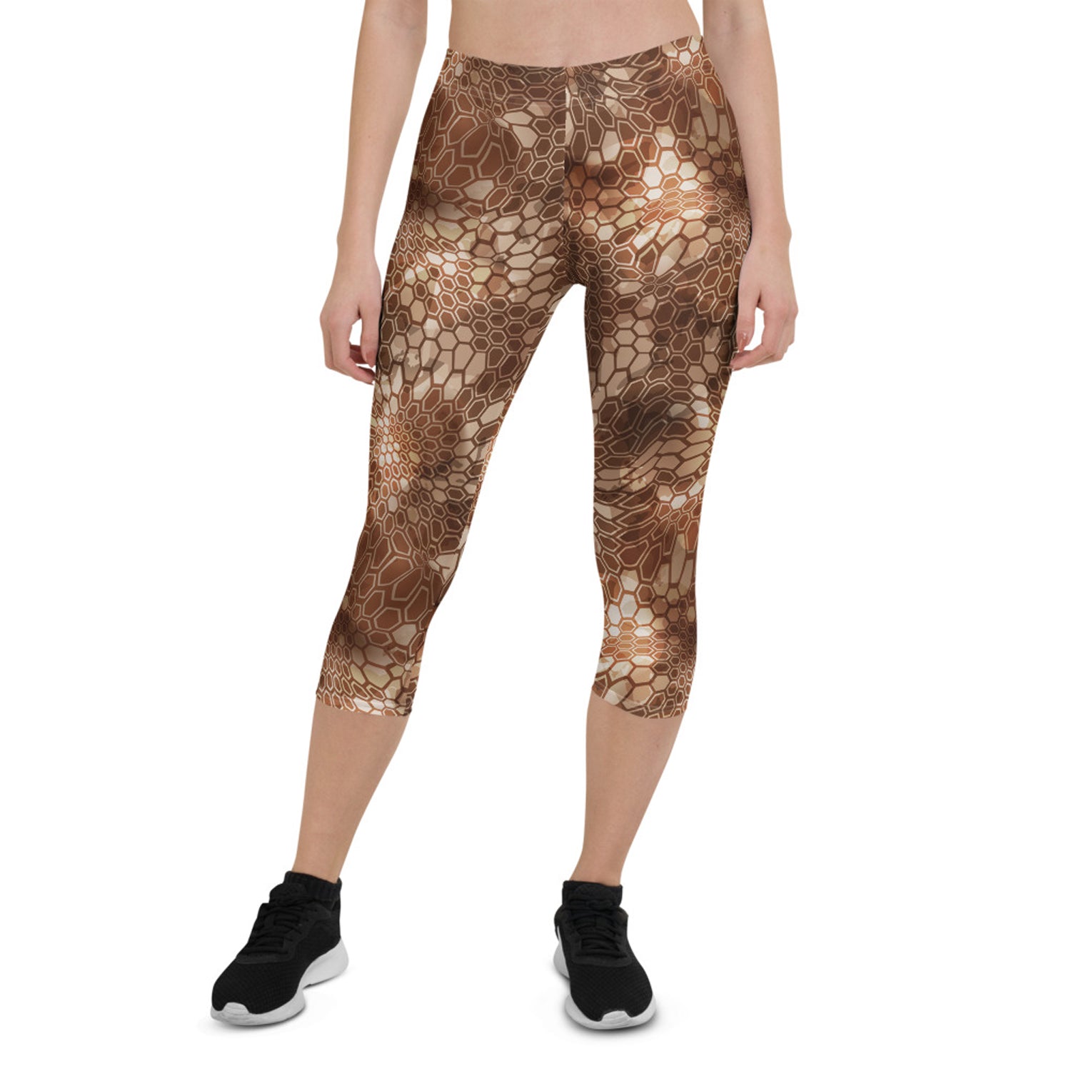 Brown Honeycomb Capri Leggings for Women – Found By Me - Everyday Clothing  & Accessories