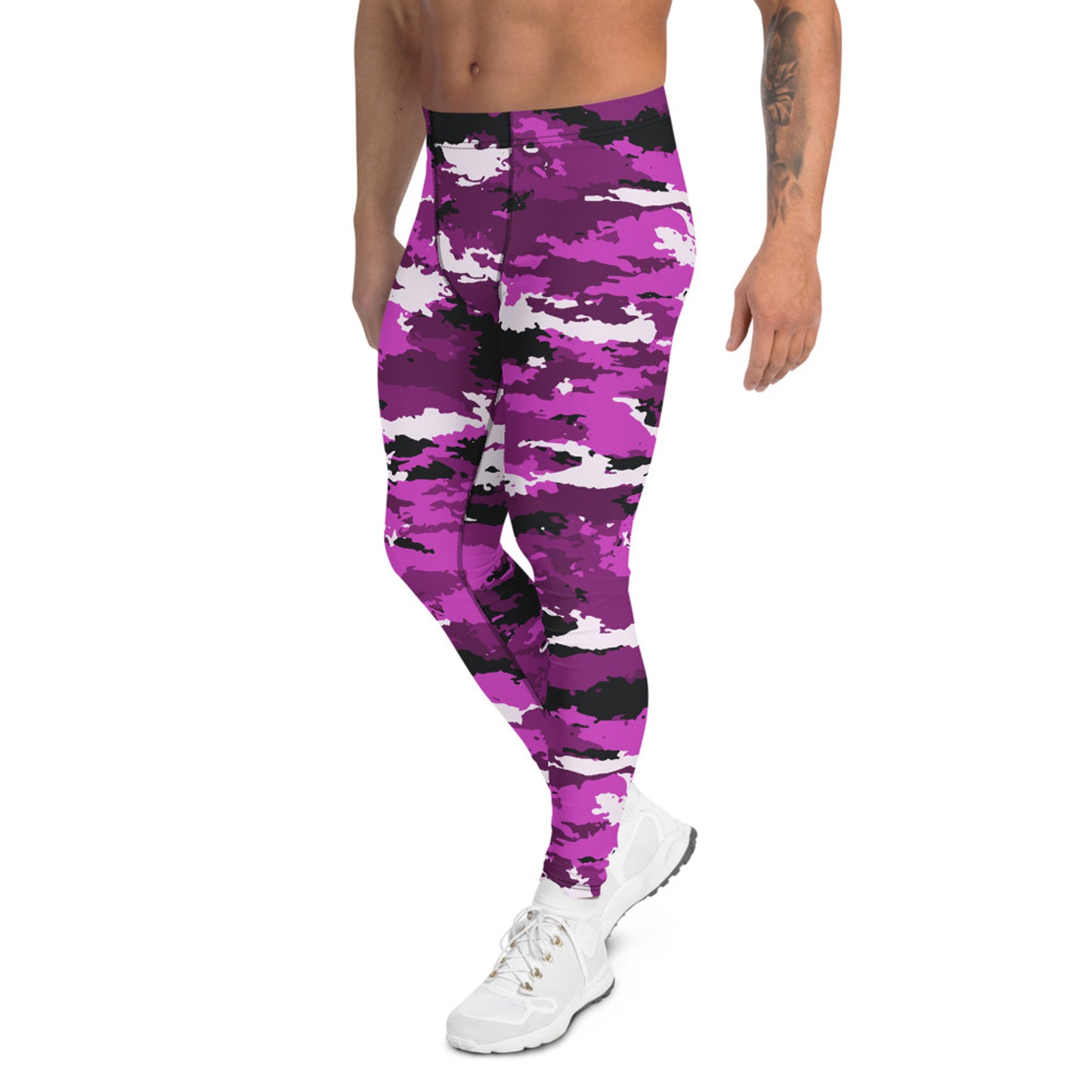 Pink Purple Camo Leggings for Men